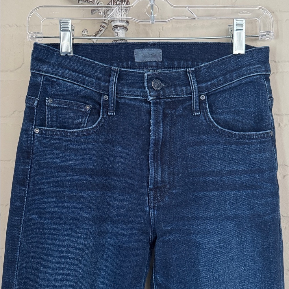 MOTHER Denim jeans the insider crop step gray movin on up stretch blue - Picture 4 of 10